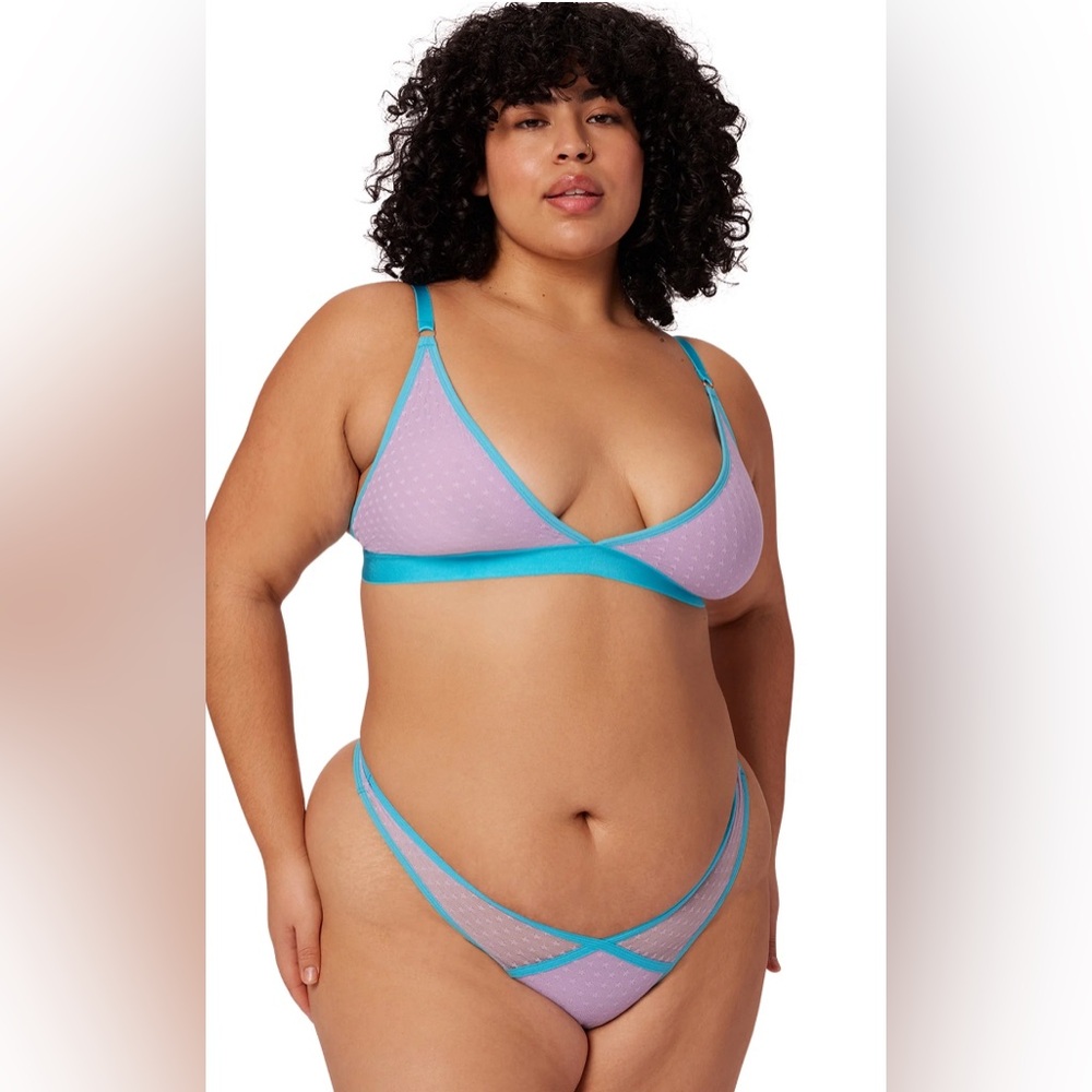Parade Strappy Mesh Bralette and Thong Set Size 3X